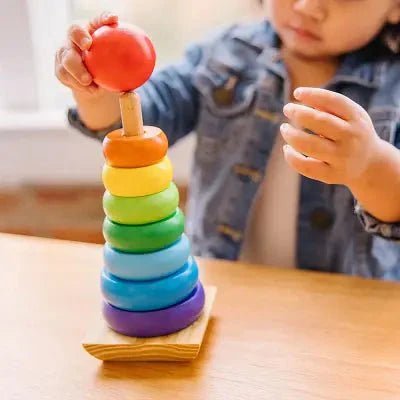 Jouet en Bois - WoodenToys™ - Tour arc - en - ciel - Ma sphère bébé