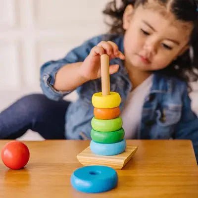 Jouet en Bois - WoodenToys™ - Tour arc - en - ciel - Ma sphère bébé